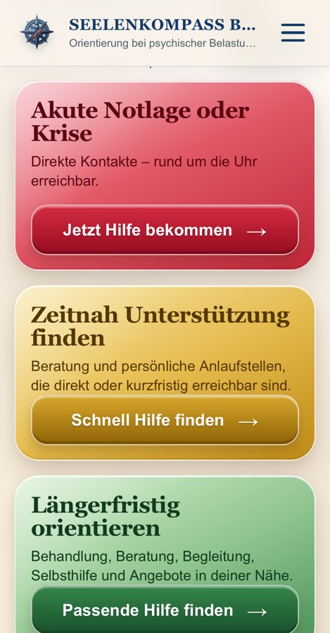 Neue Smartphone-Startseite mit Orientierung nach Dringlichkeit